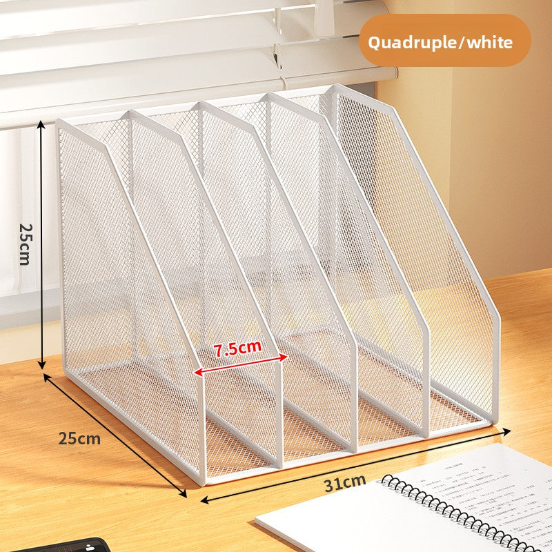 Metal File Organizer Office Document Storage Rack