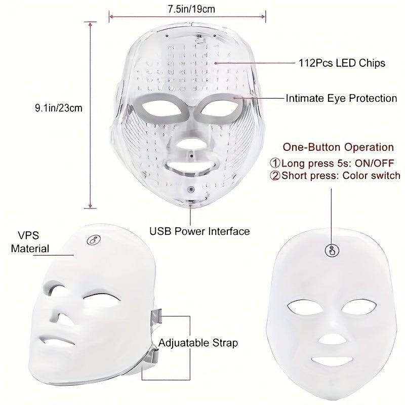 Rechargeable LED Photon Beauty Mask for Home Use