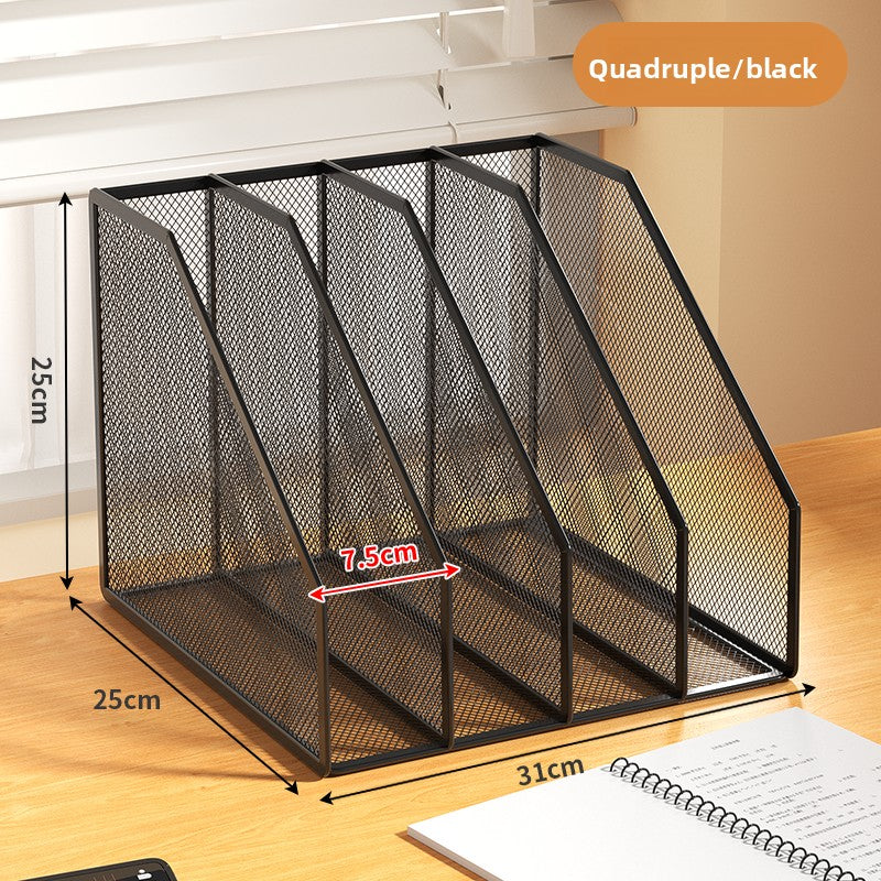 Metal File Organizer Office Document Storage Rack