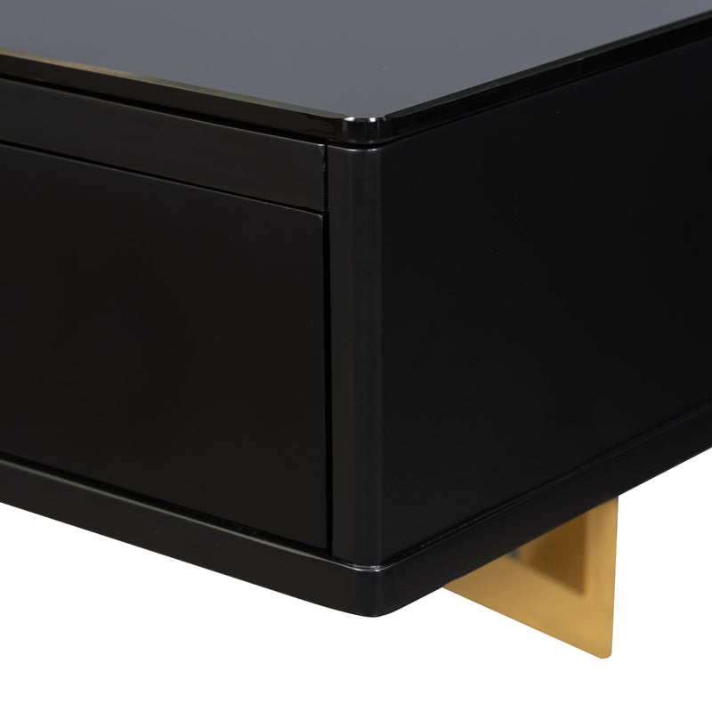 GO 47 Floating Shelf With Drawer - Wall-Mounted Vanity Table  Desk