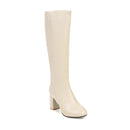 Women's Thick Heel High Boots with Side Zipper