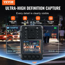 VEVOR 1440P HD Police Body Camera, 64GB Body Cam With Audio Video Recording Picture, Built-in 3500 MAh Battery, Infrared Night Vision, Waterproof GPS Personal Body Cam For Law Enforcement