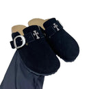 Super leather Bohken half-slip-on head-covering slip-on shoes