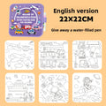 Kids Reusable Water Drawing Book Magic Painting Toy