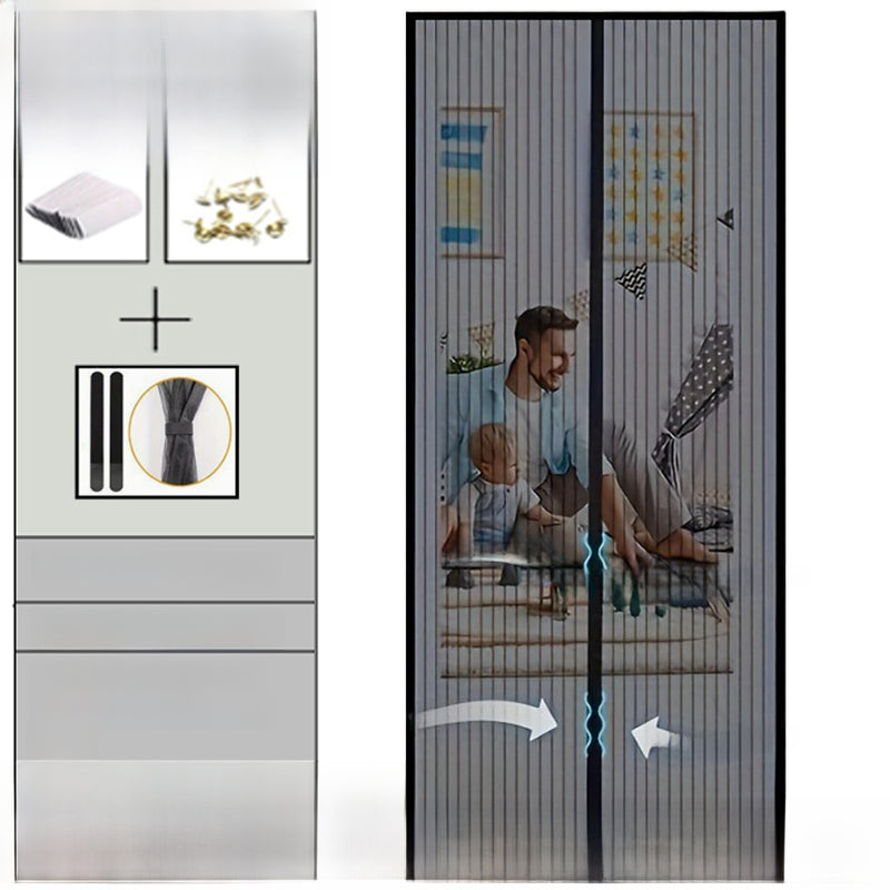 Magnetic Anti Mosquito Door Curtain with No Drill Installation