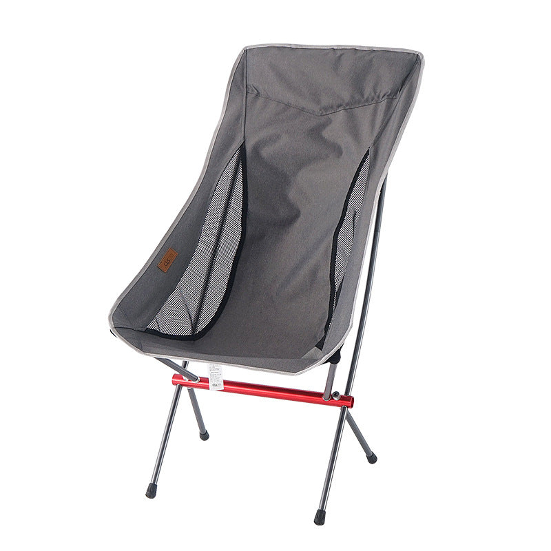 Outdoor Folding Chair Heighten Moon Chair Portable Camping Fishing Chair Leisure Beach Chair Back Chair - TrendTrove
