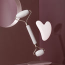 Double Head Jade Facial Roller and Gua Sha Massage Tool