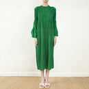 Korean Style Long Sleeve Loose Pleated Skirt