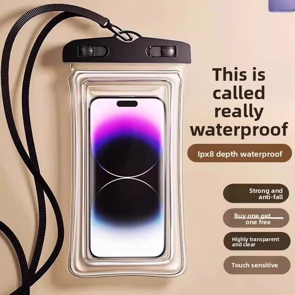 The waterproof bag of the mobile phone, sealed airbag and touch screen