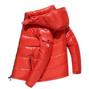 Men's Glossy No-Wash Hooded Winter Jacket