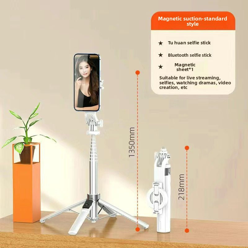 Magnetic Bluetooth Selfie Stick with Fill Light