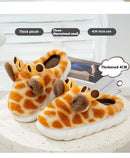 Autumn And Winter Home Velvet Thick Bottom Anti Slip Cotton Slippers