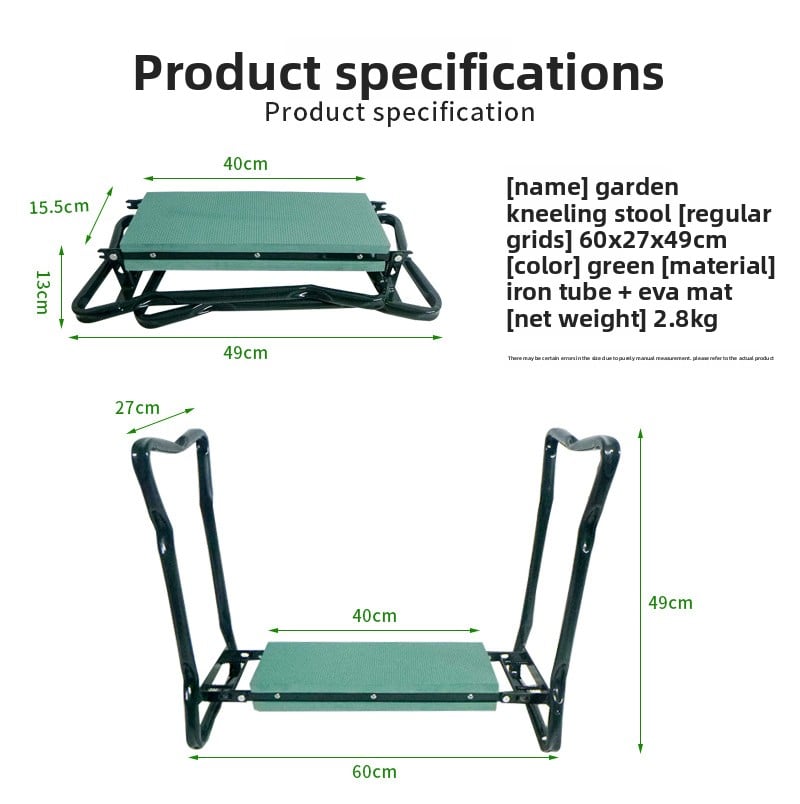 Outdoor garden kneeling stool sitting kneeling garden gardening kneeling chair garden tool stool with tool kit multifunctional folding kneeling stool
