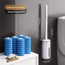 Disposable Wall-mounted Toilet Brush with Replaceable Heads