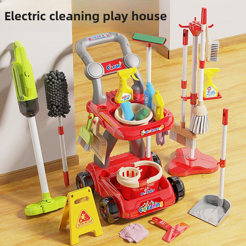 Children play house with mops