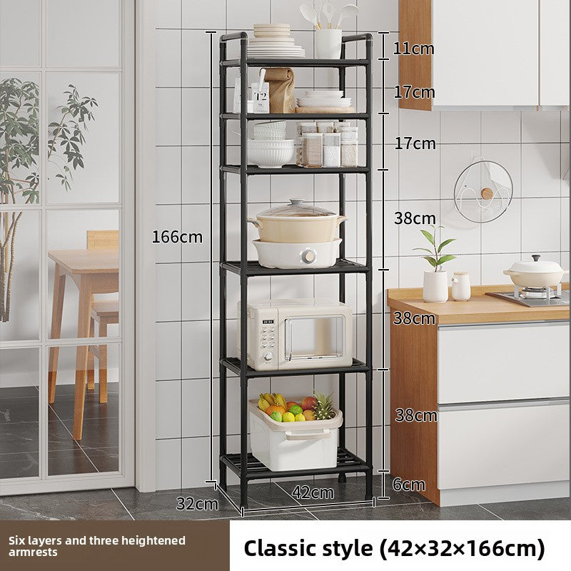 Multi-level kitchen storage rack
