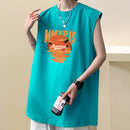 Cotton Sleeveless Men's Vest Summer Loose Sports T-shirt