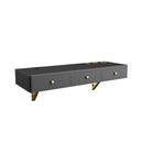 GO 47 Floating Shelf With Drawer - Wall-Mounted Vanity Table  Desk