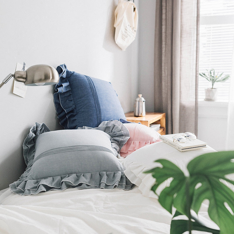 Pure Cotton Ruffled Pillowcase