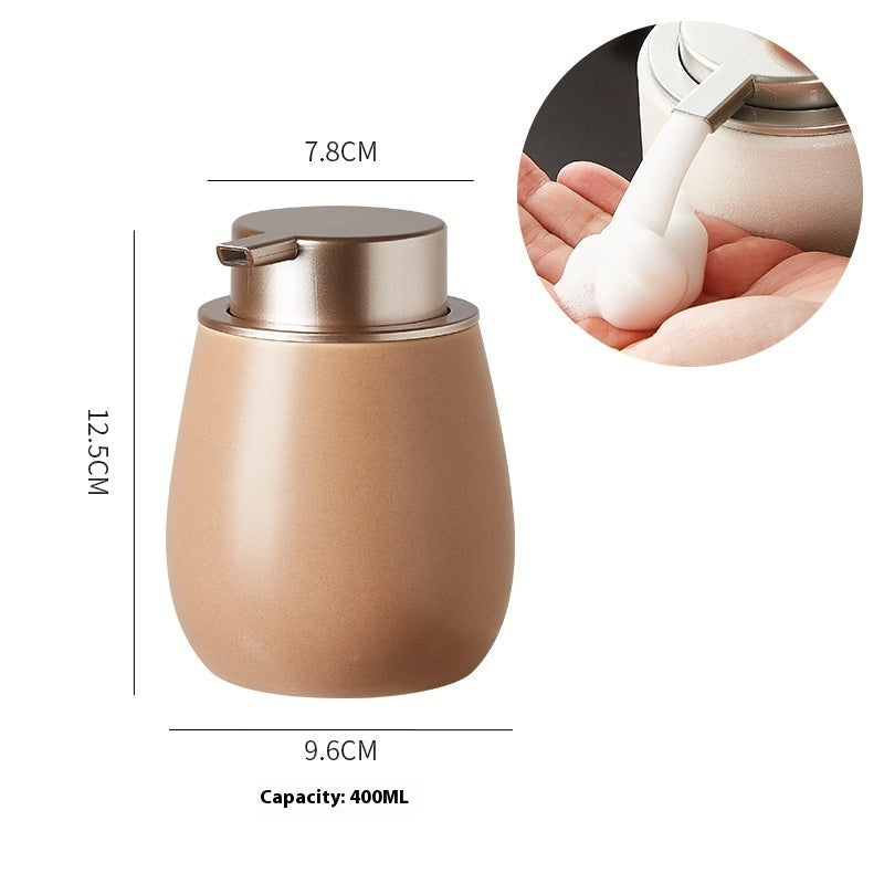 Ceramic Soap Dispenser Press Foam Storage Bottle