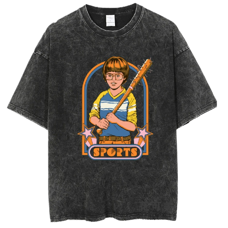 Washed and distressed T-shirt