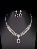 Luxurious Sapphire Necklace Earrings