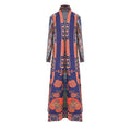 Plus Size Printed Cardigan Muslim Robe
