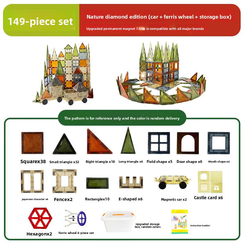 Large Color Window Magnetic Building Blocks Educational Toys