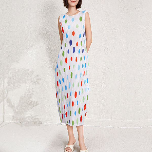 Colorful Polka Dot Dress Women's Summer