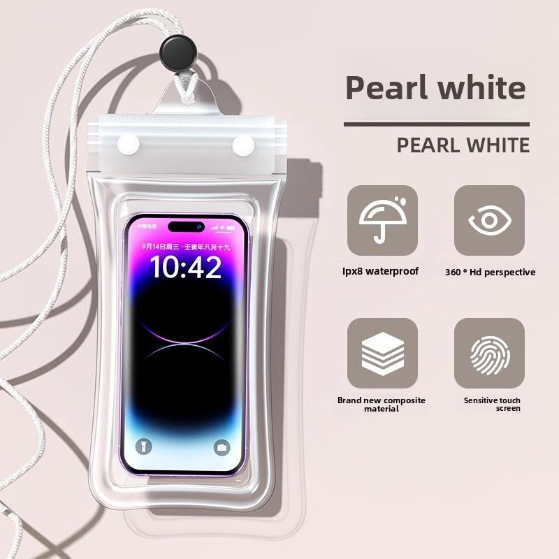 The waterproof bag of the mobile phone, sealed airbag and touch screen