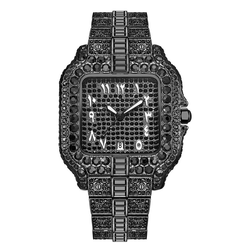 MISSFOX Men's Diamond Quartz Watch
