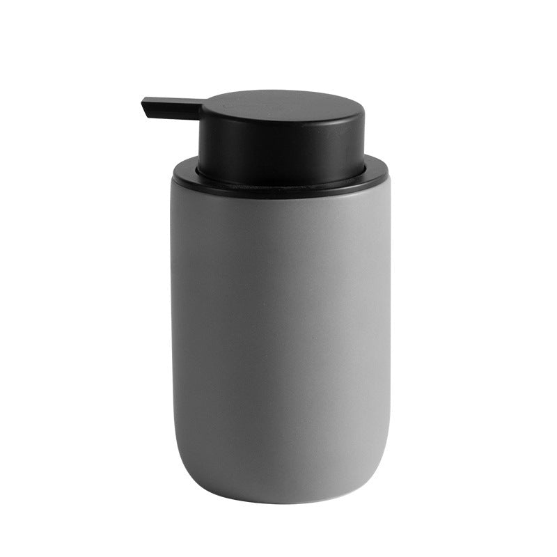 Matte Black Bathroom Accessories Set Plastic Soap Dispenser Toothbrush Holder Cup Soap Dish For Modern Bathroom Decor
