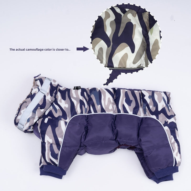 Camouflage dog coat