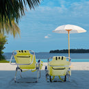 63x65x82cm, Yellow, Aluminium Beach Chair, Oxford Cloth, Silvery-white Aluminium Tube