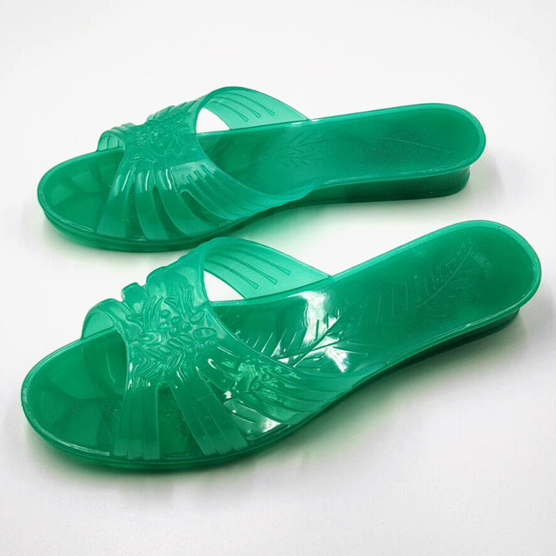 Women's Summer Jelly Bath Plastic Transparent Slippers