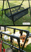 Outdoor camping folding shelf camping car drying rack drying net drying rack storage rack - TrendTrove