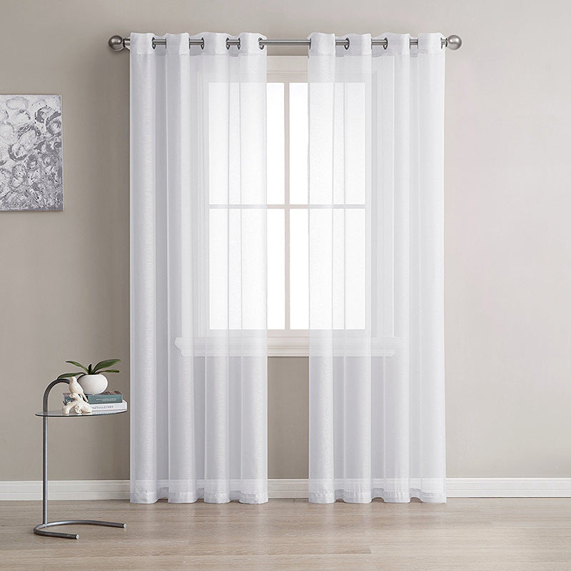 White Gauze Curtain Finished Product