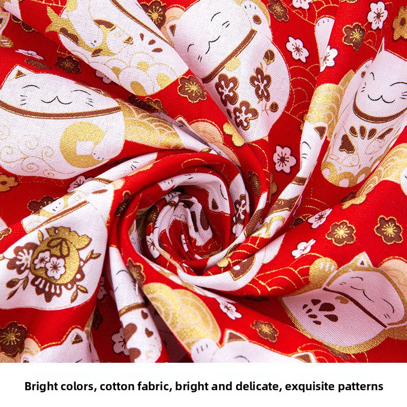 All-cotton Japanese-style gold-embossed fabric
