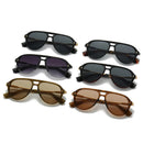 Retro Double Bridges Pilot Men Sunglasses Fashion Brand Designer Shades  Trending Rivets Women Luxury Sun Glasses