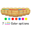 Wood grain humidifier with colorful night light