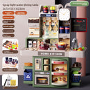 Children's house kitchen toy scene set