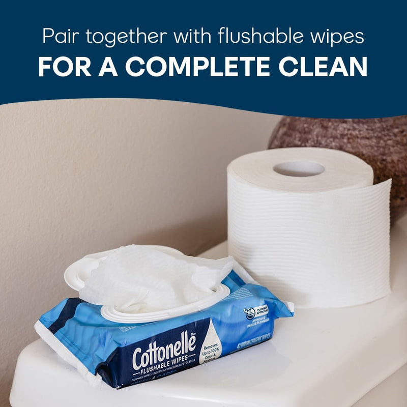 Cottonelle Ultra Clean Toilet Paper with Active CleaningRipples Texture, Strong Bath Tissue, 24 Family Mega Rolls (24 Family Mega Rolls = 132 Regular Rolls) (4 Packs of 6), 353 Sheets per Roll