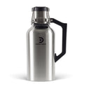 DrinkTanks Craft Growler, Passivated Stainless Steel Growlers for Beer, Leakproof and Vacuum Insulated Beverage Tumbler, Easy-to-Use Soda, Wine, or Coffee Tumbler with Handle, Crimson, 64 Oz