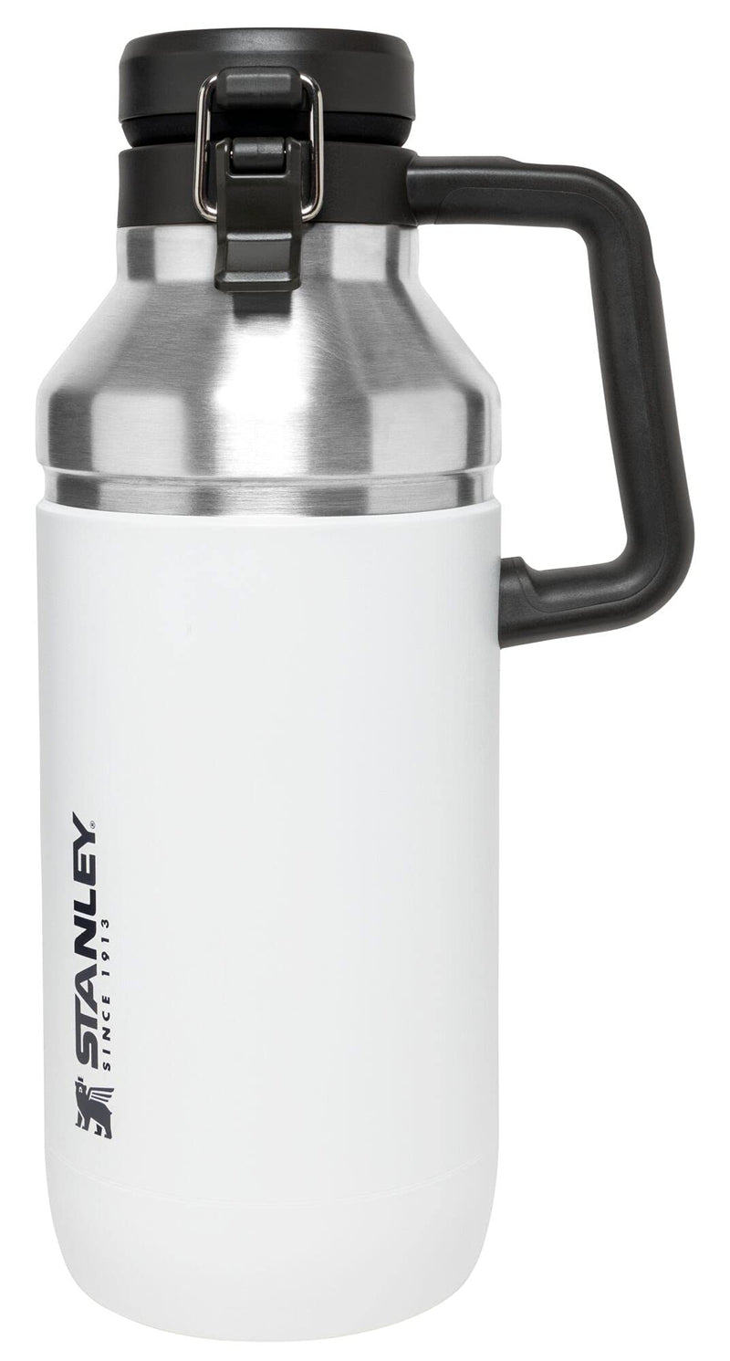 Stanley GO Growler 64 oz | Keeps Beer Cold or Coffee Hot | Leakproof Steel Lined Lid and Easy to Carry Handle | Insulated Stainless Steel Beverage Container | BPA-Free | Polar