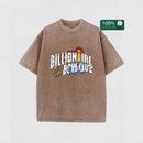 Retro Washed Cotton Short Sleeve Printed T-Shirt