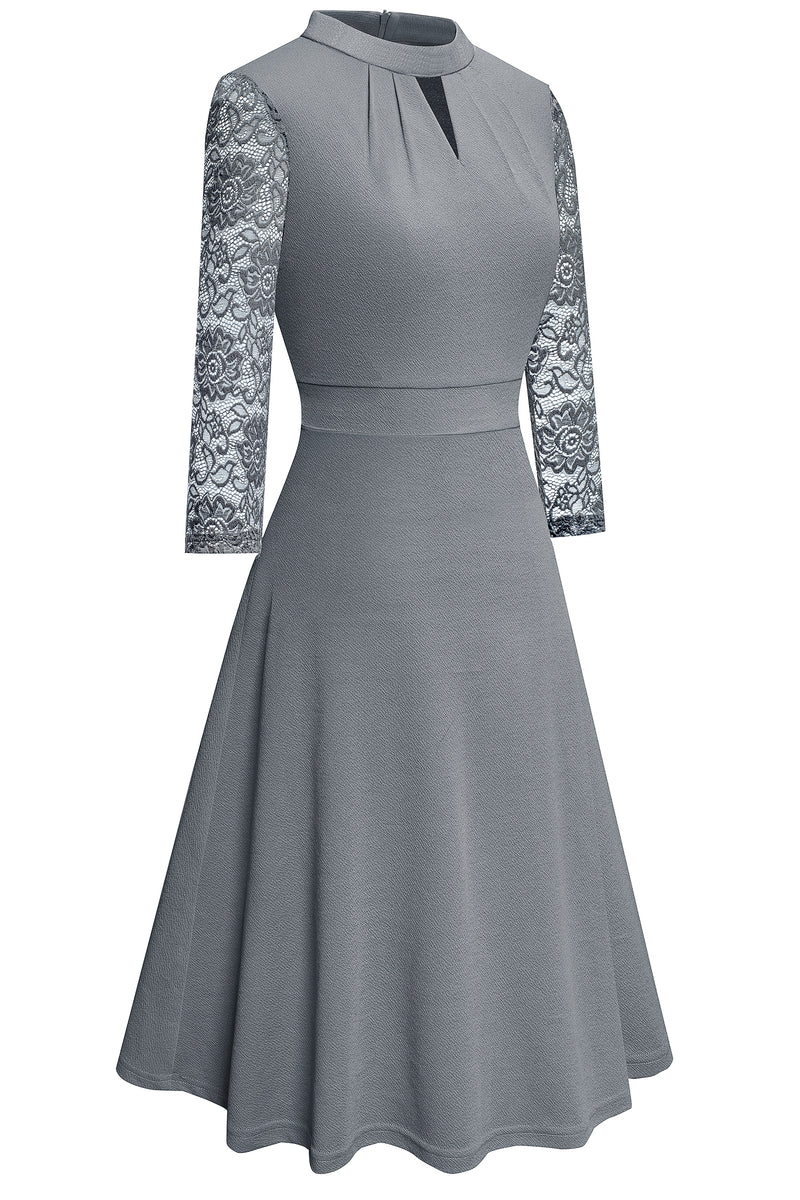 Stand up collar dress, Amazon's best-selling OL commuting big swing A-line skirt