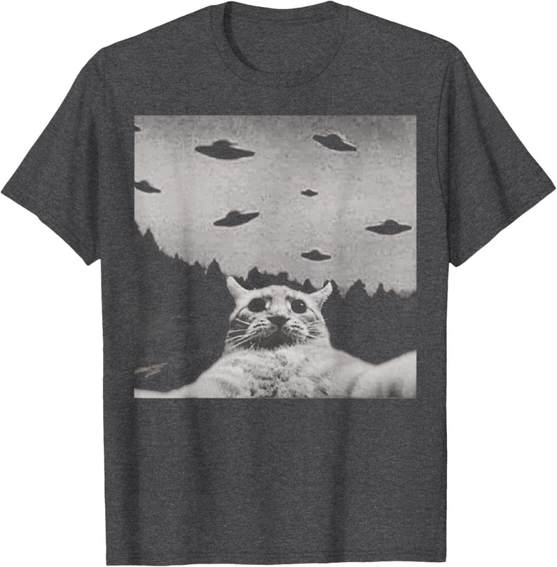 Alien Cat-shaped Unidentified Flying Object T-shirt
