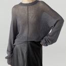 Round Neck Lazy Large Design Front And Rear Drum Seam Three-dimensional Top