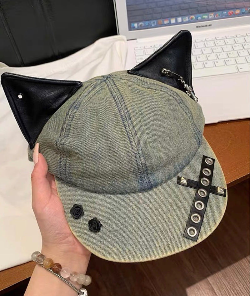 Y2K Retro Denim Baseball Cap