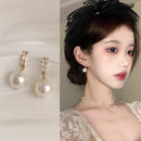 S925 Silver Pearl Earrings Elegant Light Luxury Fashion Jewelry